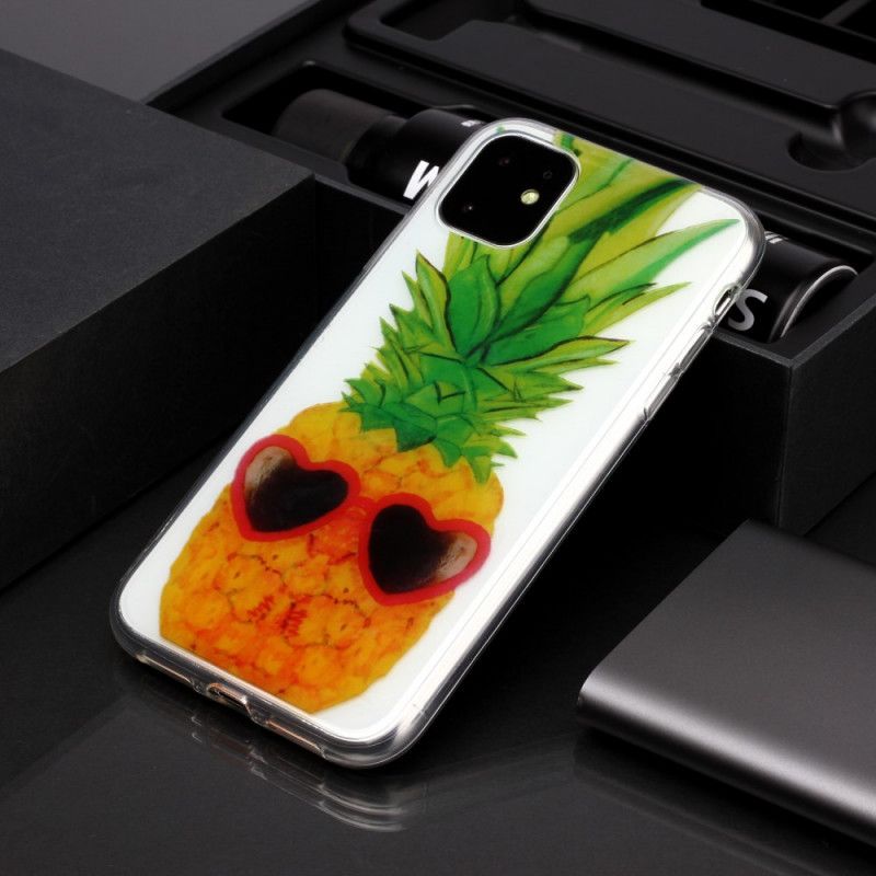 Skal för iPhone 11 Transparent Inkognito Ananas