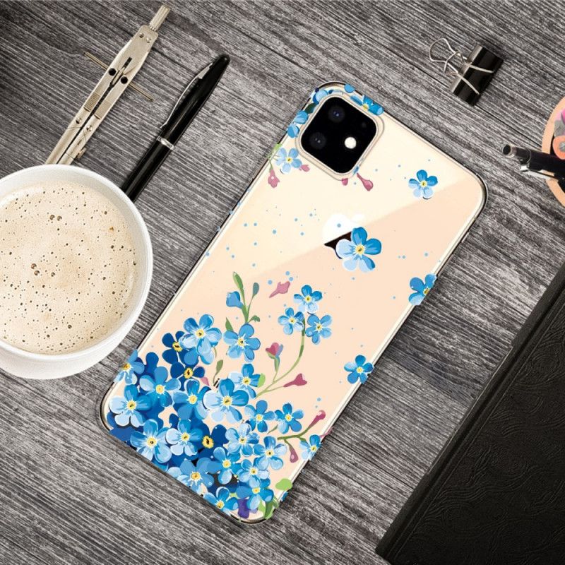 Skal iPhone 11 Bukett Med Blå Blommor