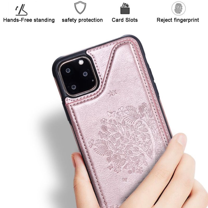 Skal iPhone 11 Rose Gold Mobilskal Multifunktionellt Kattutskrift