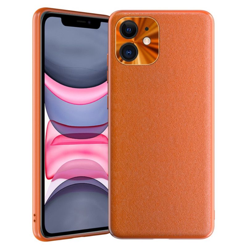 Skal iPhone 11 Svart Färgläderstil