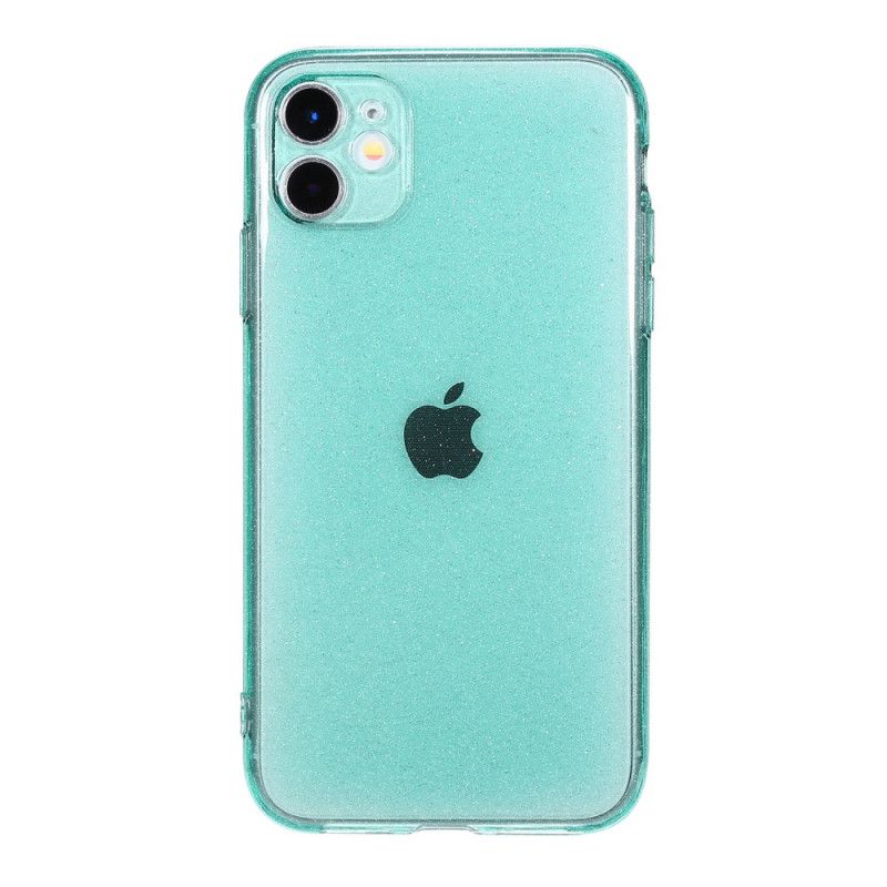 Skal iPhone 11 Svart Fluorescerande Glitter