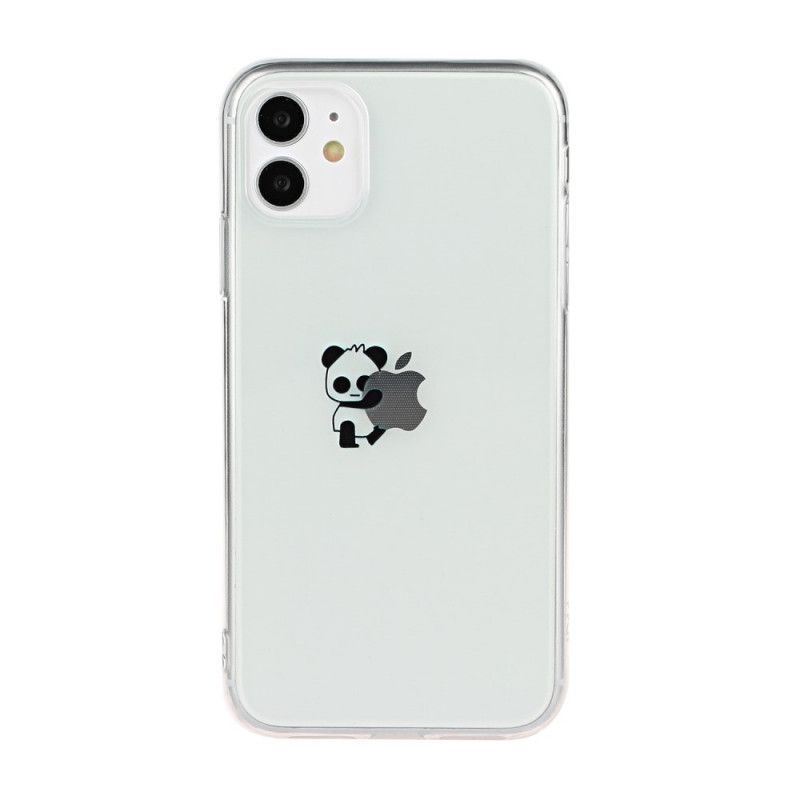 Skal iPhone 11 Svart Pandaspel Med Logotyp