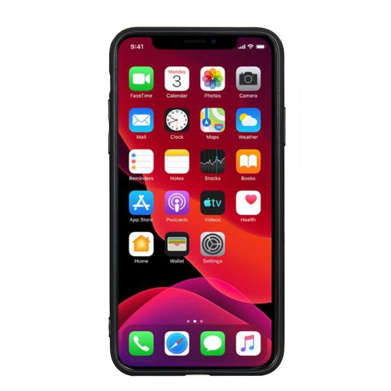 Skal iPhone 11 Svart Premium Lädereffekt