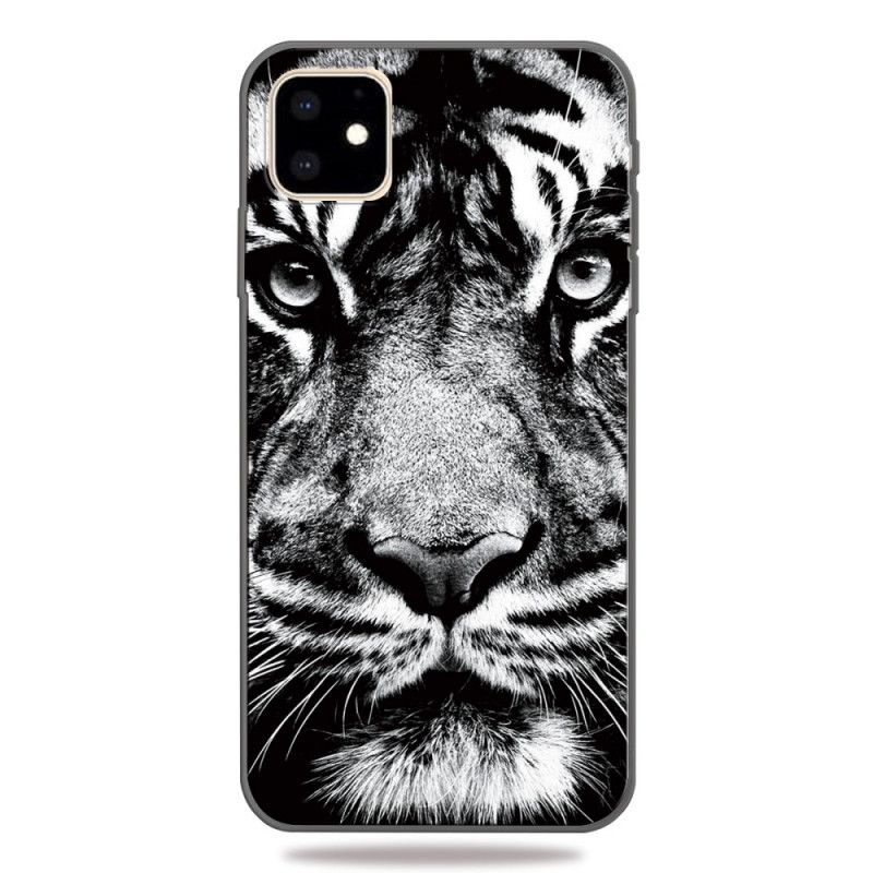 Skal iPhone 11 Svartvit Tiger