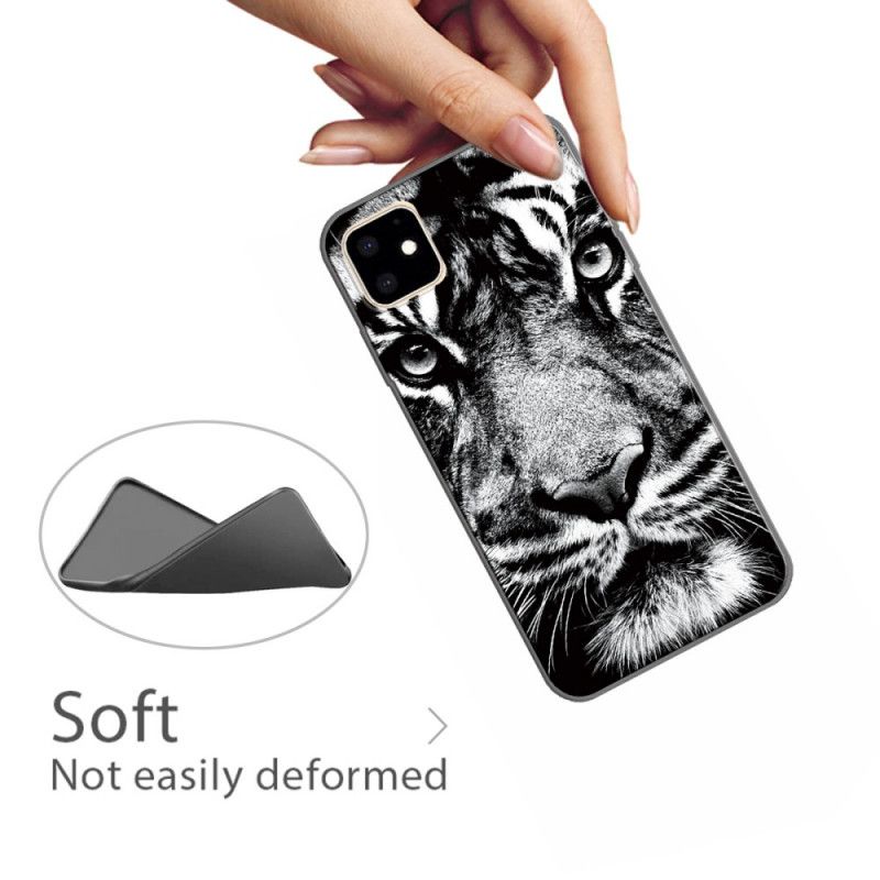 Skal iPhone 11 Svartvit Tiger