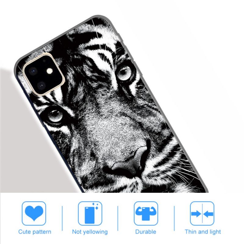 Skal iPhone 11 Svartvit Tiger