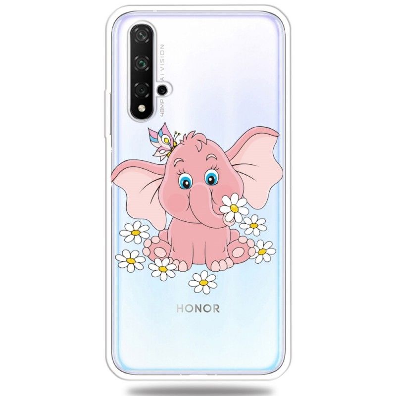 Skal Honor 20 Transparent Rosa Elefant