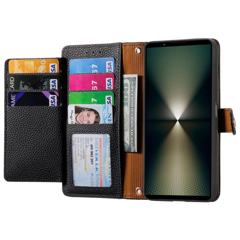 Läderfodral Sony Xperia 1 Vi Telefonfodral Rfid-blockering Och Plånbok