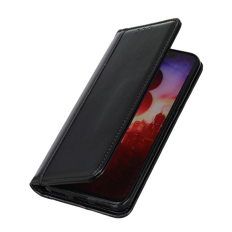 Folio-fodral Samsung Galaxy M51 Svart Glänsande Delat Läder