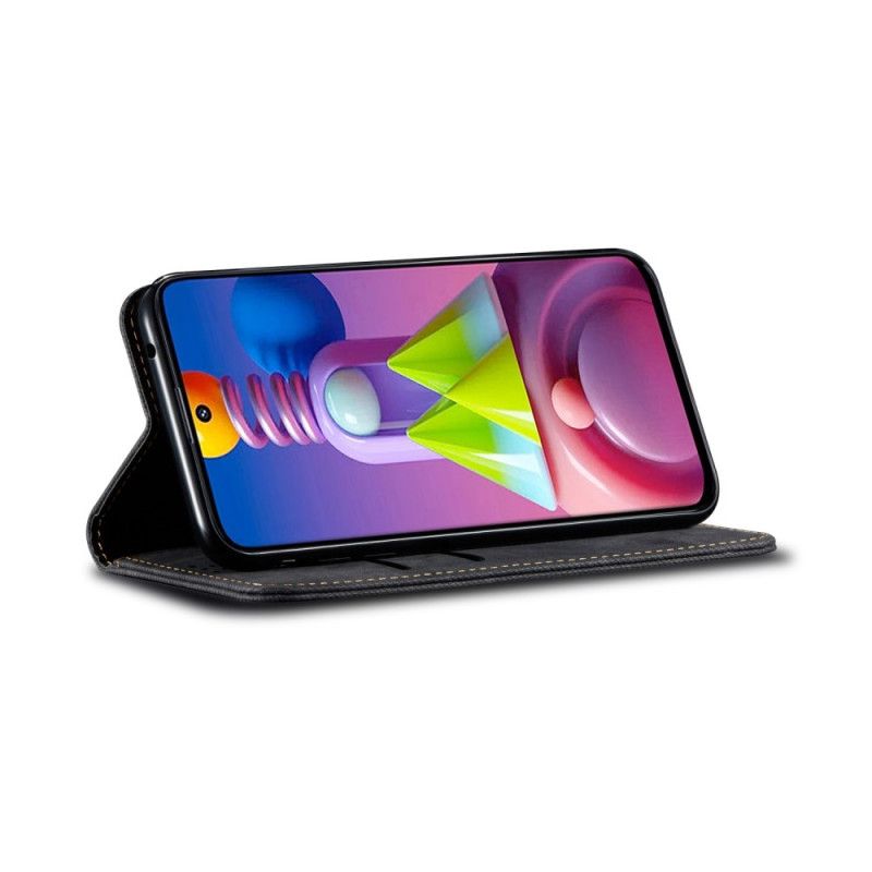 Folio-fodral Samsung Galaxy M51 Svart Jeanstyg