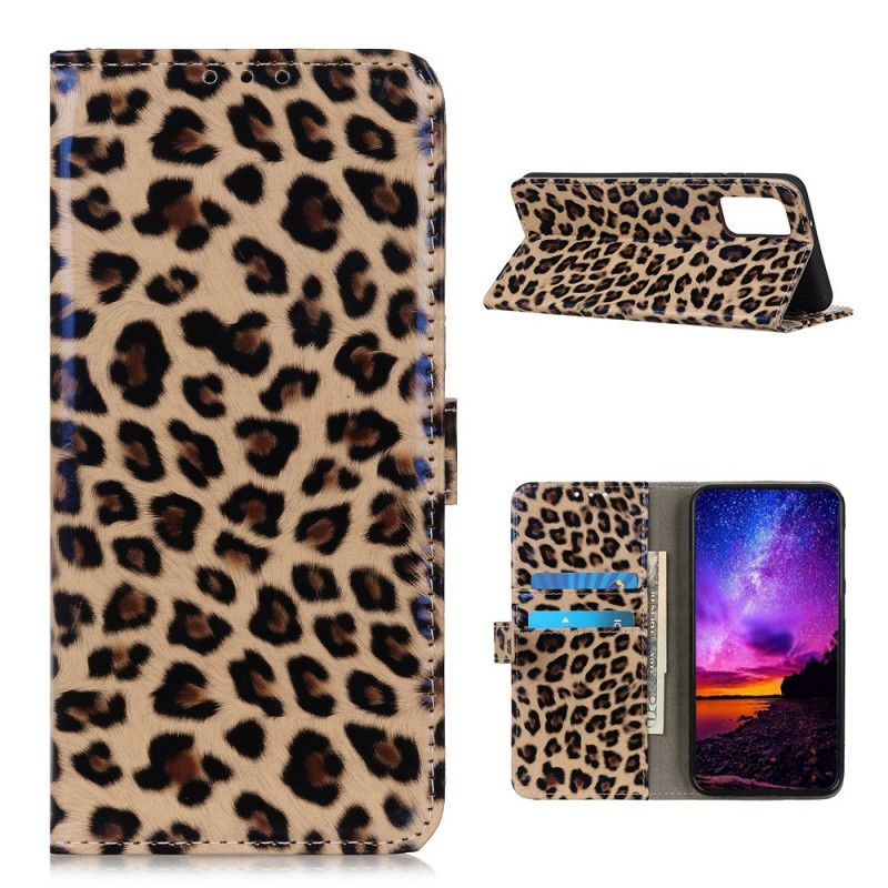 Läderskal Samsung Galaxy M51 Leopardhud