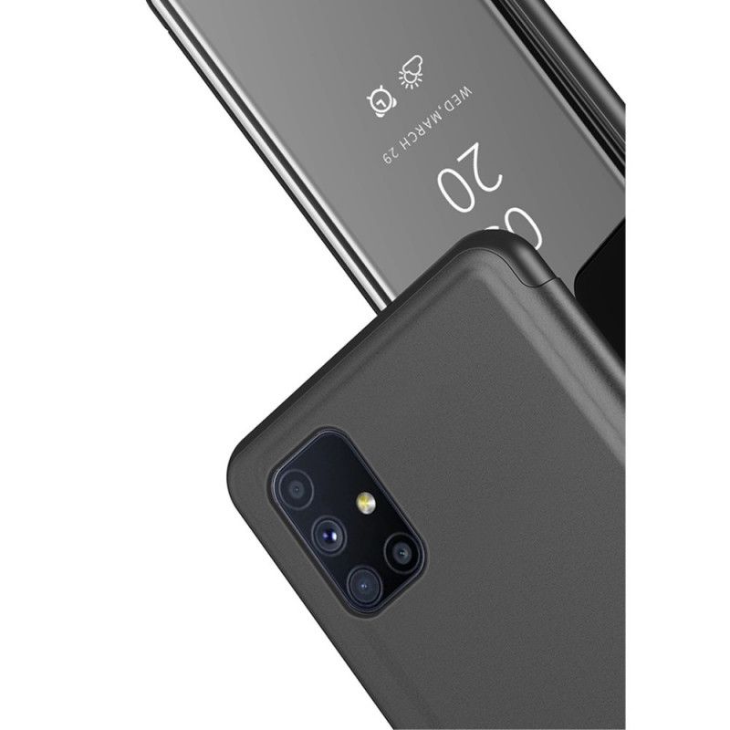 Se Omslag Samsung Galaxy M51 Svart Spegel Och Konstläder