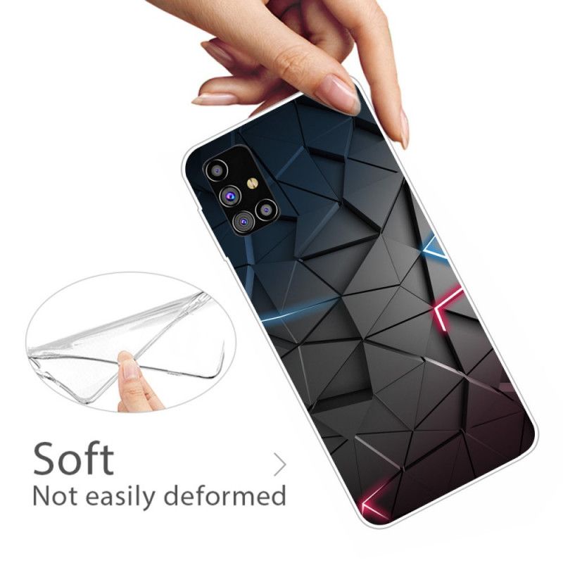 Skal för Samsung Galaxy M51 Grå Flexibel Geometri