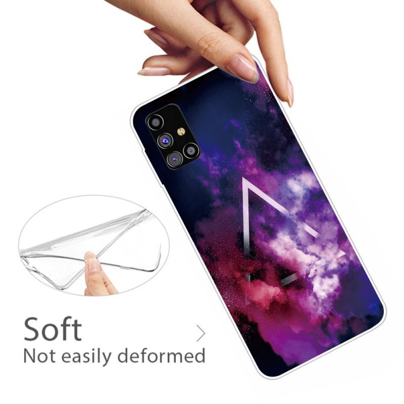 Skal för Samsung Galaxy M51 Grå Flexibel Geometri