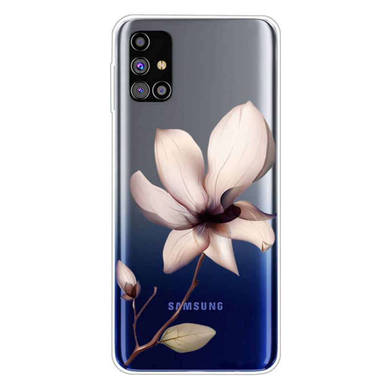 Skal för Samsung Galaxy M51 Grön Premium Blommigt