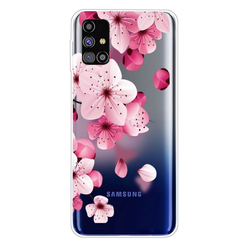 Skal för Samsung Galaxy M51 Små Rosa Blommor