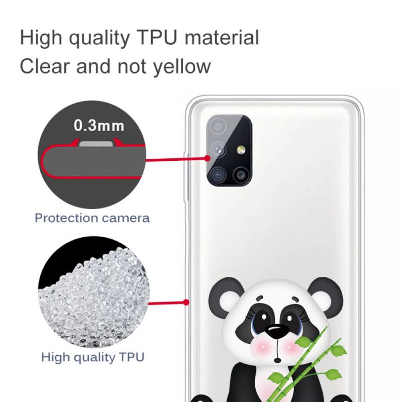 Skal för Samsung Galaxy M51 Transparent Ledsen Panda