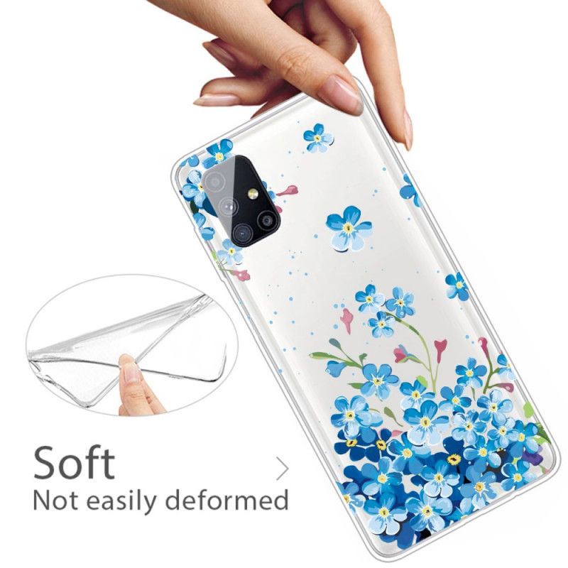 Skal Samsung Galaxy M51 Blå Blommor