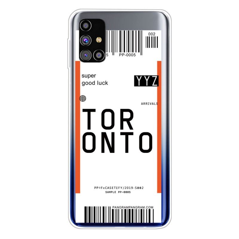 Skal Samsung Galaxy M51 Mobilskal Boardingkort Till Toronto