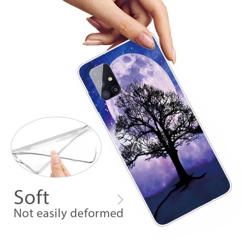 Skal Samsung Galaxy M51 Mobilskal Träd Och Måne