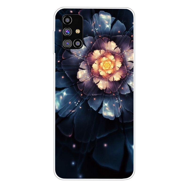 Skal Samsung Galaxy M51 Orange Flexibla Blommor