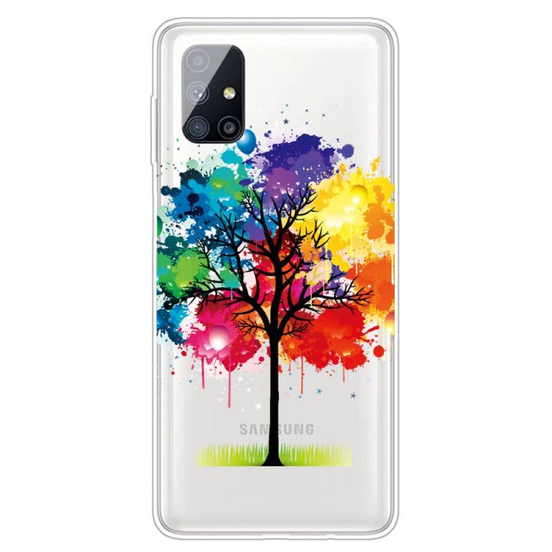 Skal Samsung Galaxy M51 Transparent Akvarell Träd