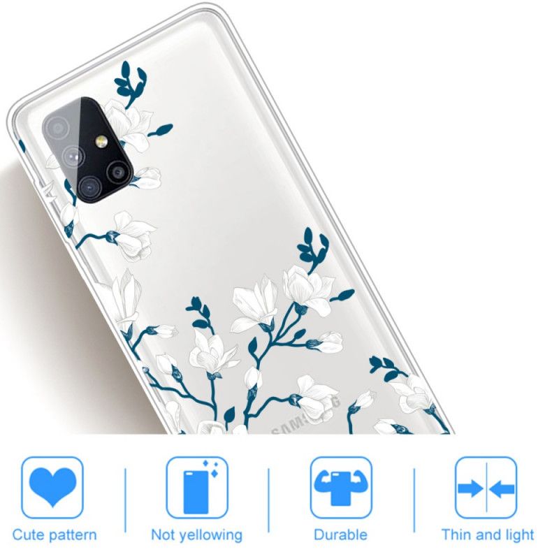 Skal Samsung Galaxy M51 Vita Blommor