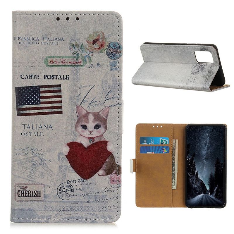 Skyddsfodral Samsung Galaxy M51 Resande Katt