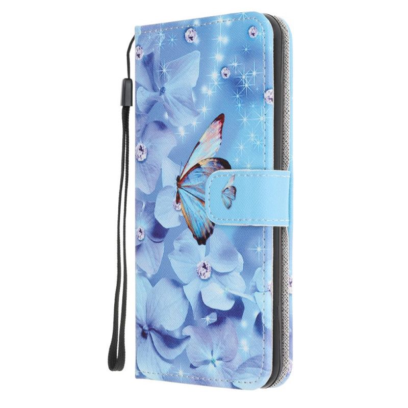 Skyddsfodral Samsung Galaxy M51 Thong Diamant Fjärilar