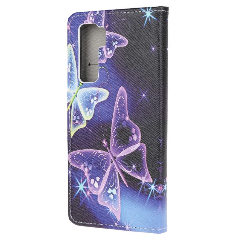 Fodral för Huawei P40 Lite 5G Ljusblå Fjärilar Och Blommor