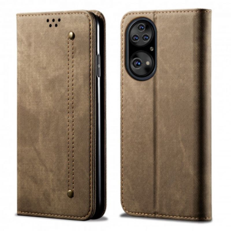 Folio-fodral Huawei P50 Telefonfodral Jeans I Konstläder