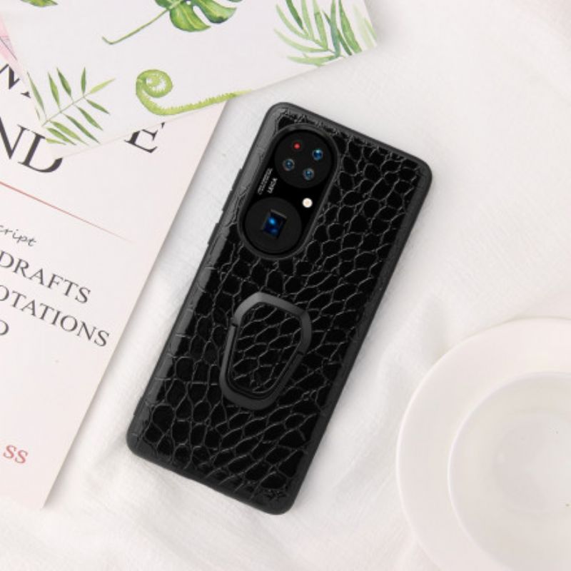 Skal Huawei P50 Crocodile Style Ring-hållare