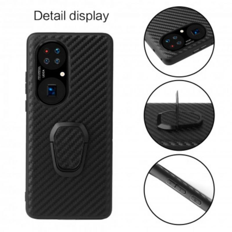 Skal Huawei P50 Telefonfodral Carbon Fiber Support Ring