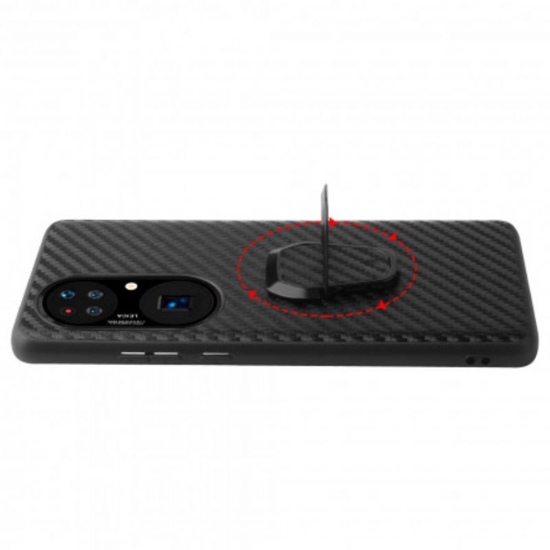 Skal Huawei P50 Telefonfodral Carbon Fiber Support Ring