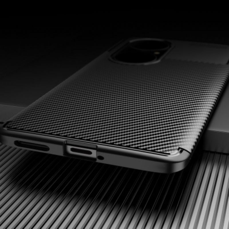 Skal Huawei P50 Telefonfodral Flexibel Kolfiberstruktur