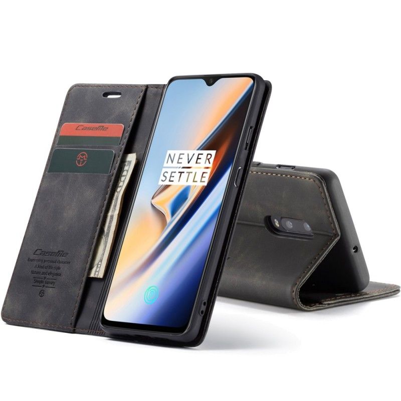 Folio-fodral OnePlus 7 Grå Läderfodral