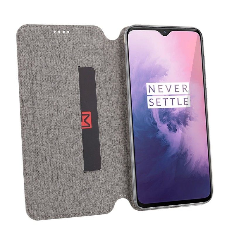 Folio-fodral OnePlus 7 Svart Strukturerad Vili Dmx