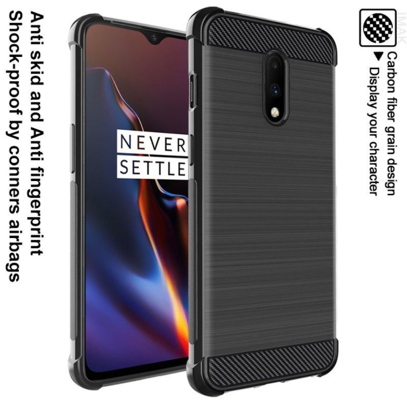 Skal för OnePlus 7 Imak Borstad Kolfiber