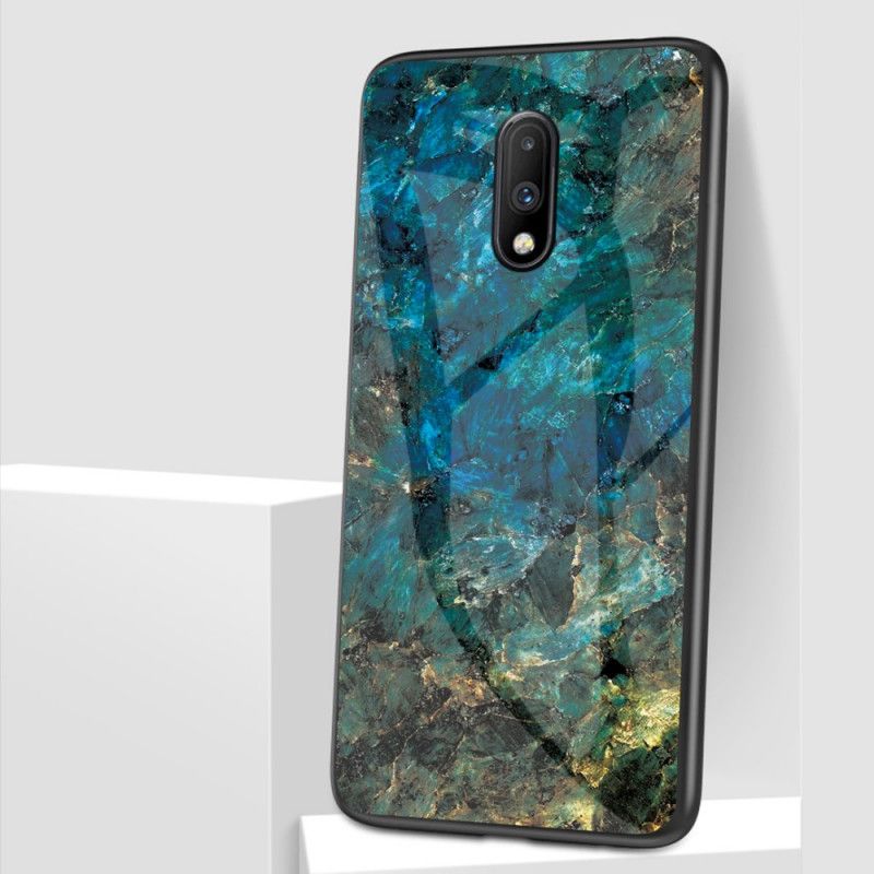 Skal för OnePlus 7 Svart Premumfärger I Härdat Glas