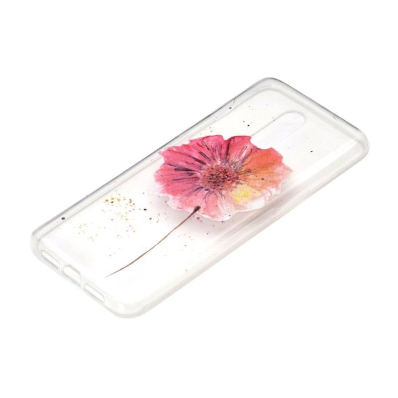 Skal för OnePlus 7 Transparent Vattenfärg Vallmo