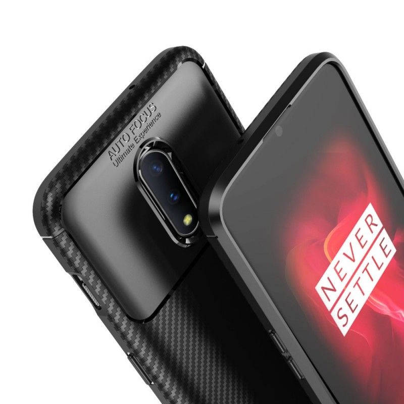 Skal OnePlus 7 Svart Flexibel Kolfiberstruktur