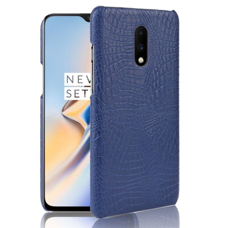 Skal OnePlus 7 Svart Krokodilhudeffekt