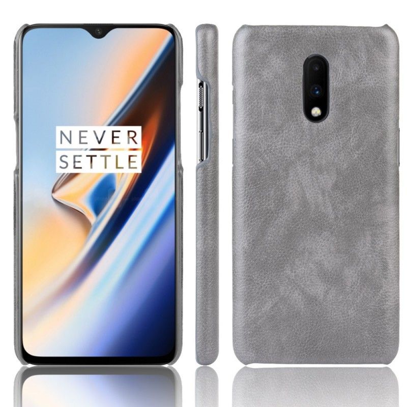 Skal OnePlus 7 Svart Prestanda Lychee Läder Effekt