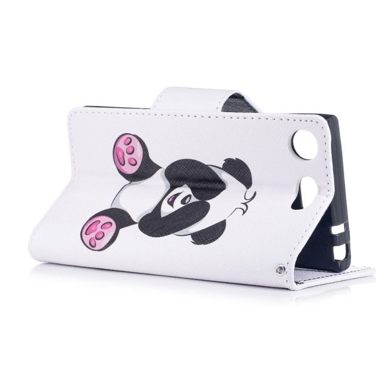 Läderfodral Sony Xperia XZ1 Compact Mobilskal Rolig Panda