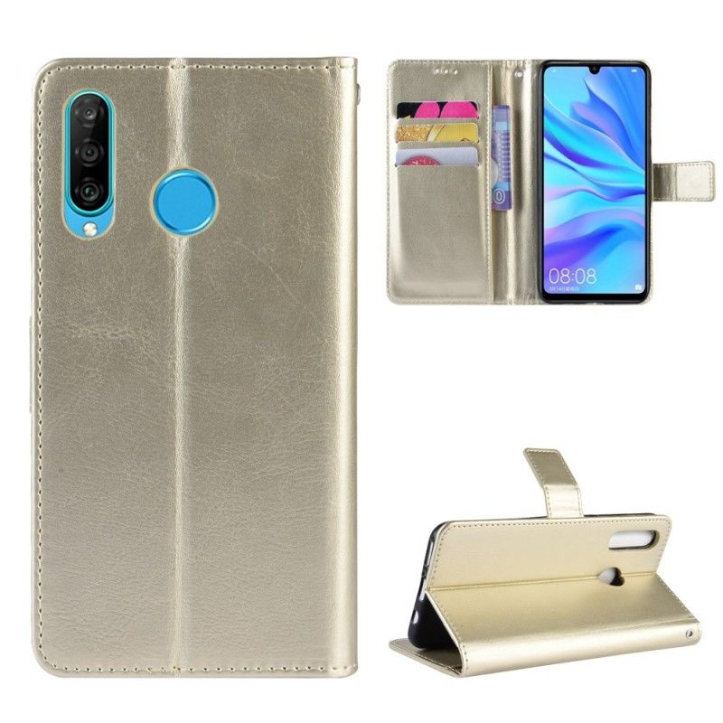 Fodral Huawei P30 Lite Svart Flashigt Konstläder