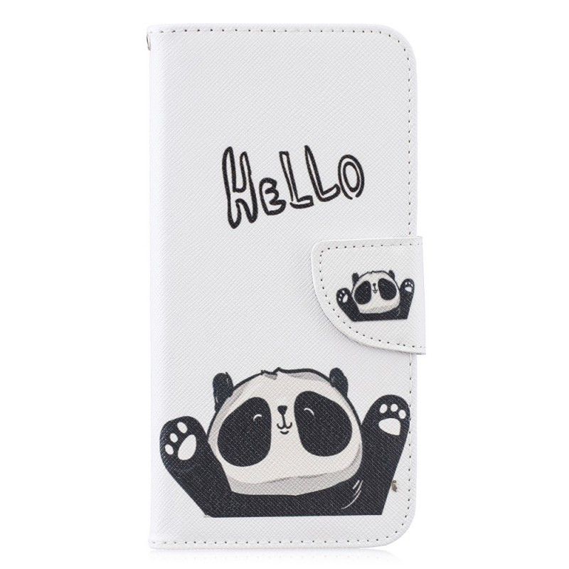 Läderfodral Huawei P30 Lite Mobilskal Hej Panda