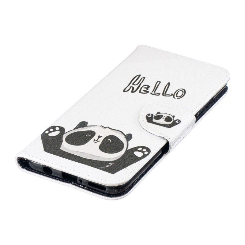 Läderfodral Huawei P30 Lite Mobilskal Hej Panda