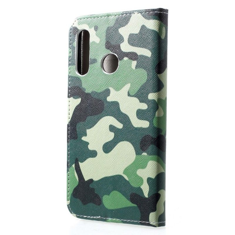 Läderfodral Huawei P30 Lite Mobilskal Militär Kamouflage