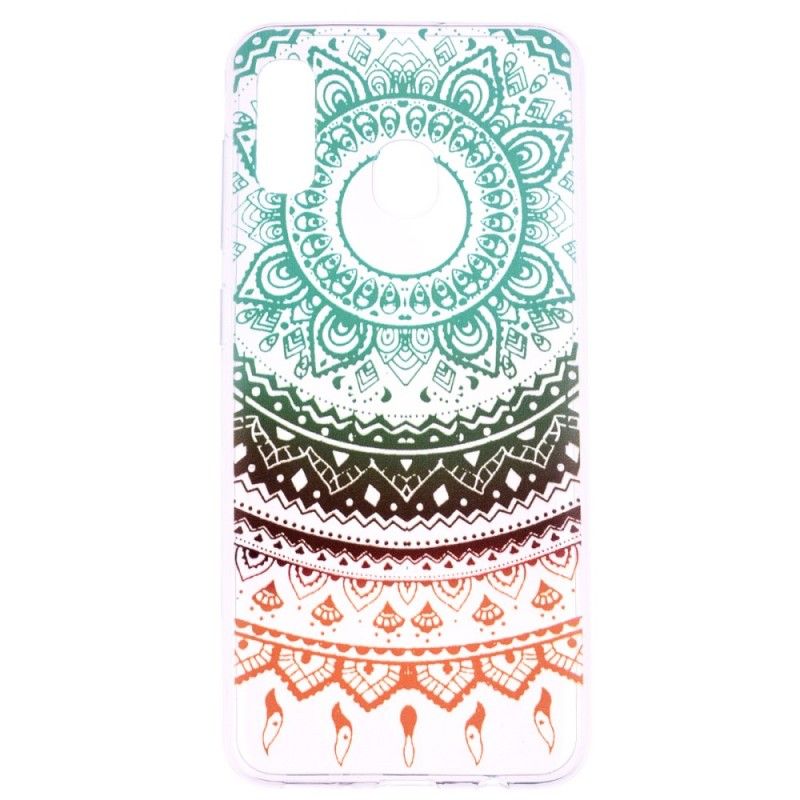 Skal för Huawei P30 Lite Transparent Färgglad Mandala