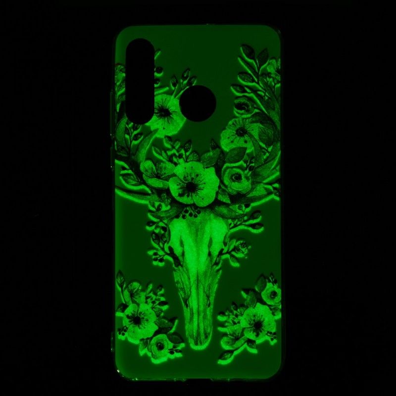 Skal Huawei P30 Lite Fluorescerande Blommande Älg